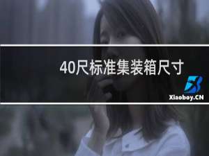 40尺标准集装箱尺寸