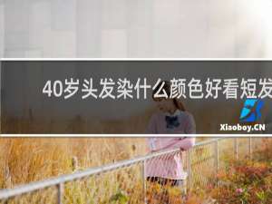 40岁头发染什么颜色好看短发