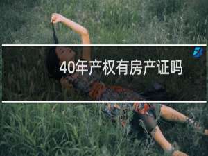 40年产权有房产证吗