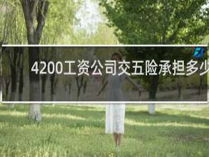 4200工资公司交五险承担多少