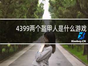 4399两个盔甲人是什么游戏