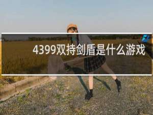 4399双持剑盾是什么游戏