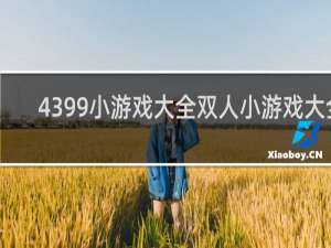 4399小游戏大全双人小游戏大全