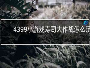 4399小游戏寿司大作战怎么玩