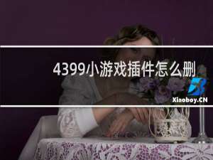 4399小游戏插件怎么删