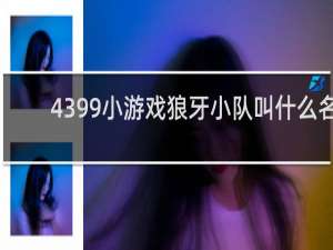 4399小游戏狼牙小队叫什么名