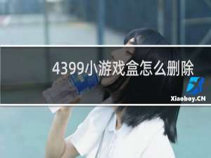 4399小游戏盒怎么删除