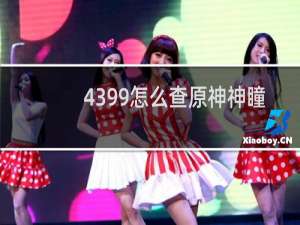 4399怎么查原神神瞳