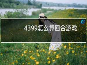 4399怎么算回合游戏