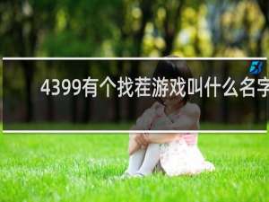 4399有个找茬游戏叫什么名字