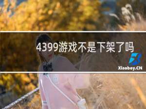 4399游戏不是下架了吗