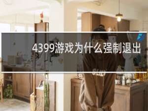 4399游戏为什么强制退出
