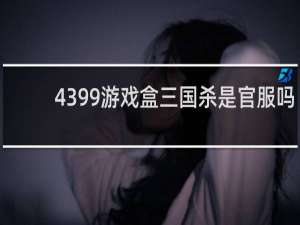 4399游戏盒三国杀是官服吗