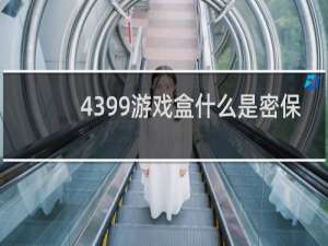 4399游戏盒什么是密保