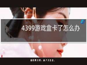4399游戏盒卡了怎么办
