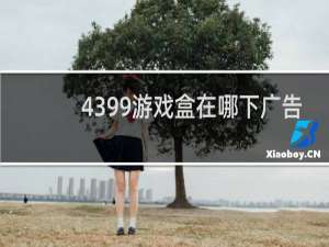 4399游戏盒在哪下广告