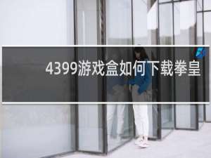4399游戏盒如何下载拳皇