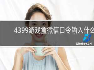 4399游戏盒微信口令输入什么