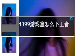 4399游戏盒怎么下王者