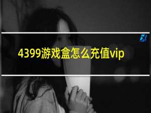 4399游戏盒怎么充值vip