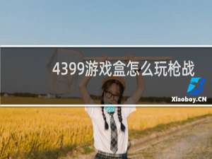4399游戏盒怎么玩枪战