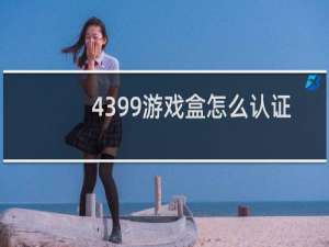 4399游戏盒怎么认证