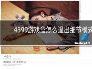 4399游戏盒怎么退出细节模式