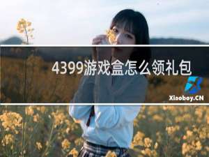 4399游戏盒怎么领礼包