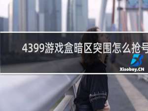 4399游戏盒暗区突围怎么抢号