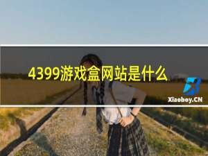 4399游戏盒网站是什么