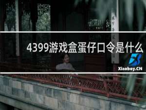 4399游戏盒蛋仔口令是什么