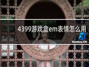 4399游戏盒em表情怎么用