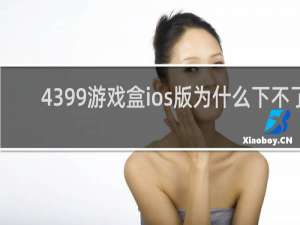 4399游戏盒ios版为什么下不了