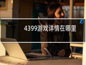 4399游戏详情在哪里
