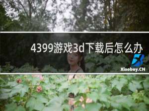 4399游戏3d下载后怎么办