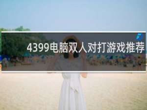 4399电脑双人对打游戏推荐