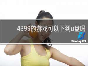 4399的游戏可以下到u盘吗