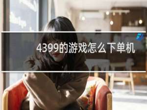 4399的游戏怎么下单机