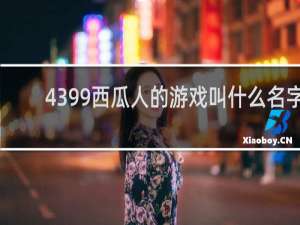 4399西瓜人的游戏叫什么名字