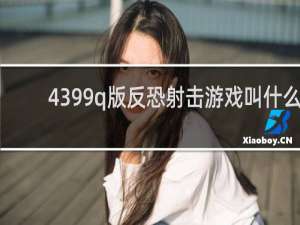 4399q版反恐射击游戏叫什么