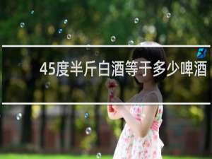 45度半斤白酒等于多少啤酒