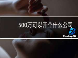 500万可以开个什么公司