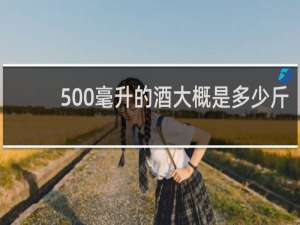 500毫升的酒大概是多少斤