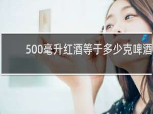500毫升红酒等于多少克啤酒