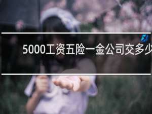 5000工资五险一金公司交多少