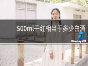 500ml干红相当于多少白酒