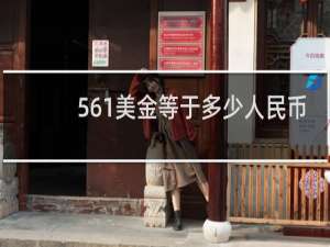 561美金等于多少人民币
