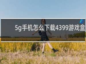 5g手机怎么下载4399游戏盒