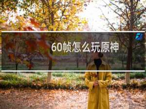 60帧怎么玩原神