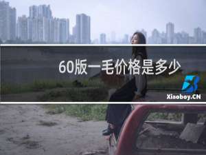 60版一毛价格是多少